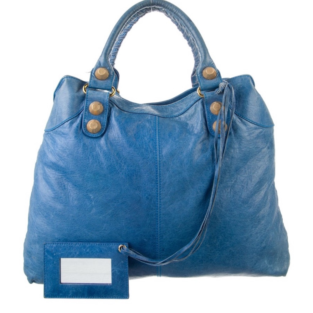 Blue Balenciaga Crossbody Motorcross Giant 21 Brief Bag - Authentic - Picture 4 of 5